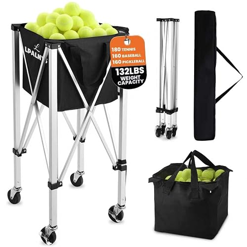 Pickleball Tennis Ball Hopper-Foldable Lightweight Tennis