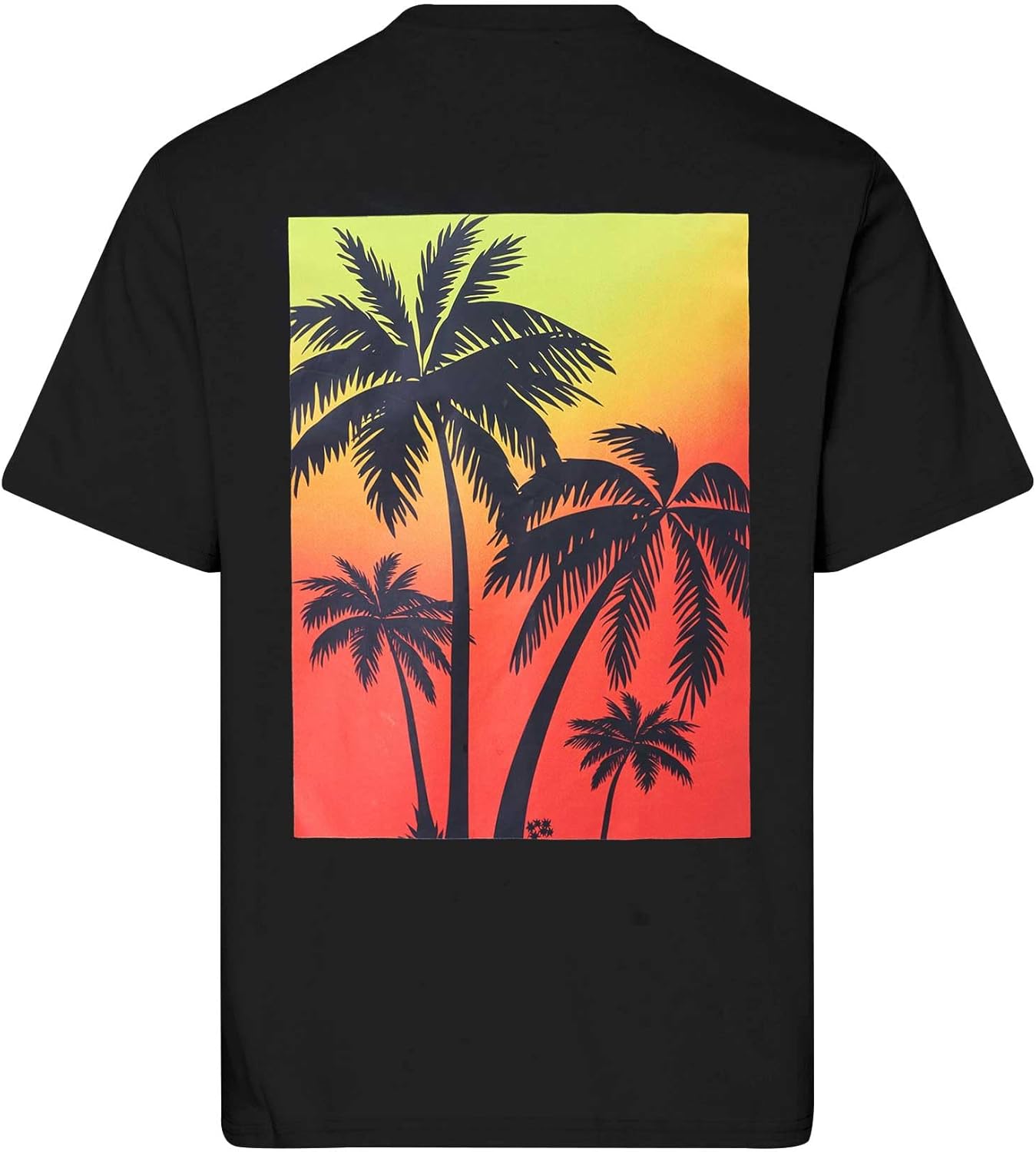 ALISISTER Mens Hawaiian Tropical T Shirts Tee Palm Tree Shirt Vintage Vacation Beach Party Tops Short Sleeve Summer Black, XX-Large