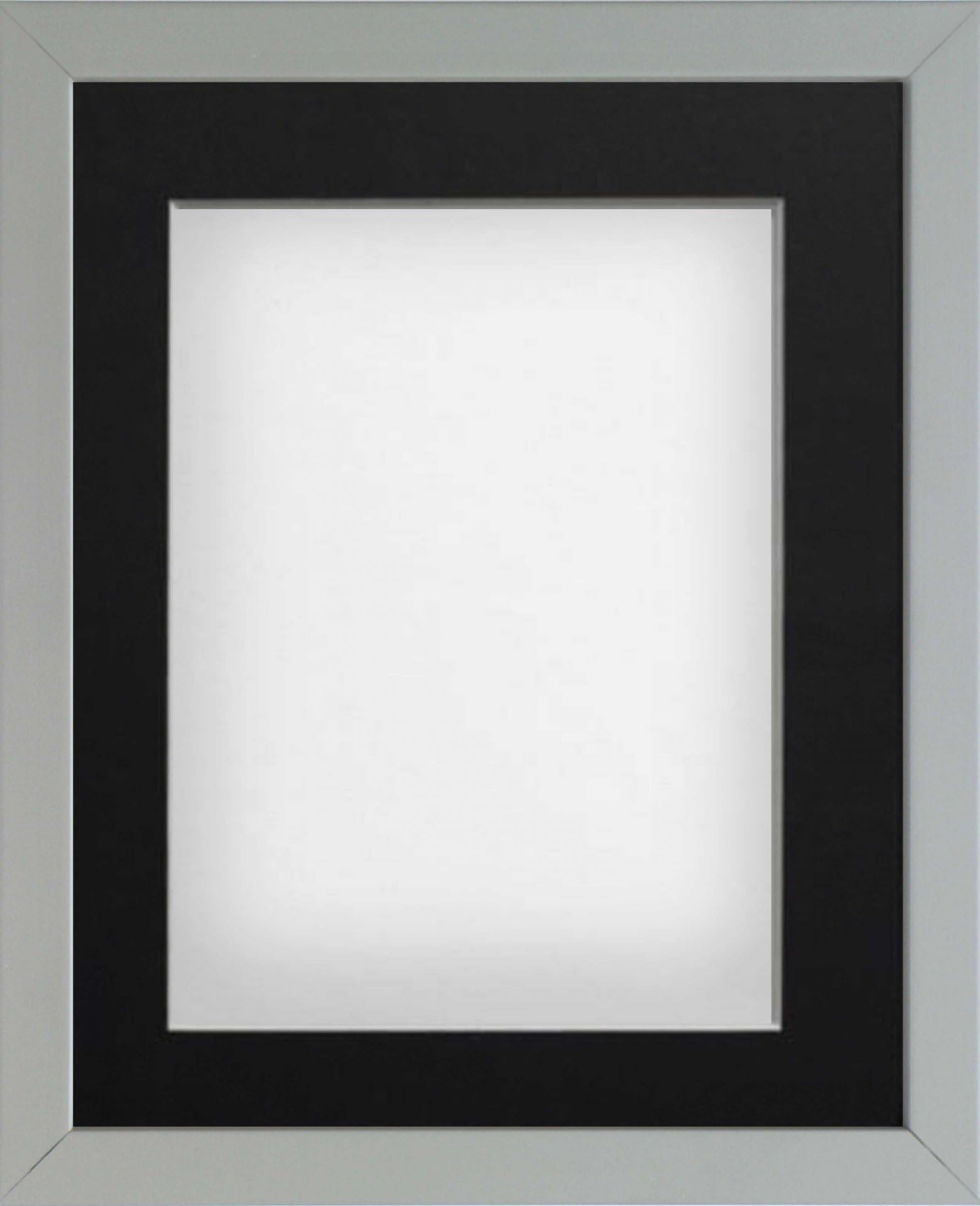 Frame Company Radcliffe Grey 12x10 with White BB and Black Mount for 10x8