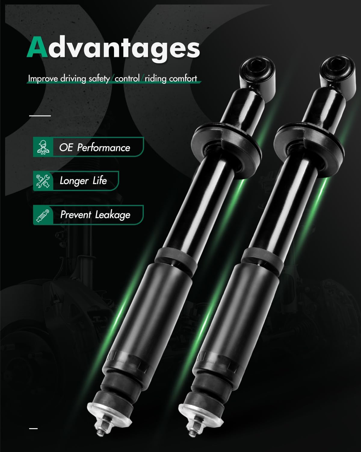 Shocks,SCITOO Rear Gas Struts Shock Absorbers Fit for 2002 2003 2004 2005 for Ford Explorer for Mercury Mountaineer Compatible with 341327 71322 Set of 2