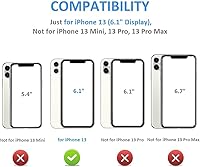 Vista 2 de ONETOP - Funda tipo cartera compatible con iPhone 13 con soporte para tarjetas, funda de piel sintética con ranuras para tarjetas, doble cierre Negro