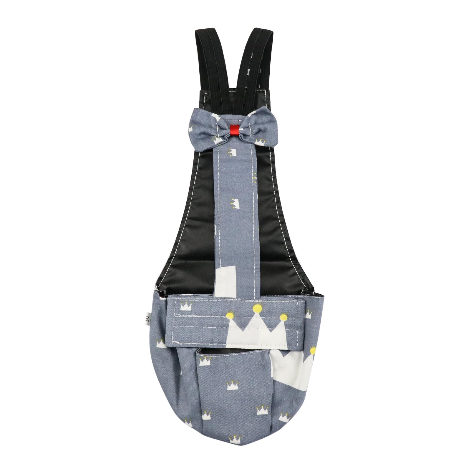 BestParts Adjustable Diaper Waterproof Reusable Diapers, Cloth Diaper Wearable Poultry for Farm Pet Goose, Pet Duck,Pet Chicken, (Grey Crown, M(1.65-3.31pounds), 1, Count)