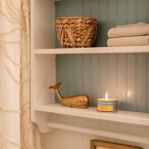 Miniatura 6 de VOTIVO Mezcla de soja aromática altamente perfumada Decoración del hogar Vela de lata de viaje - Super Fruit