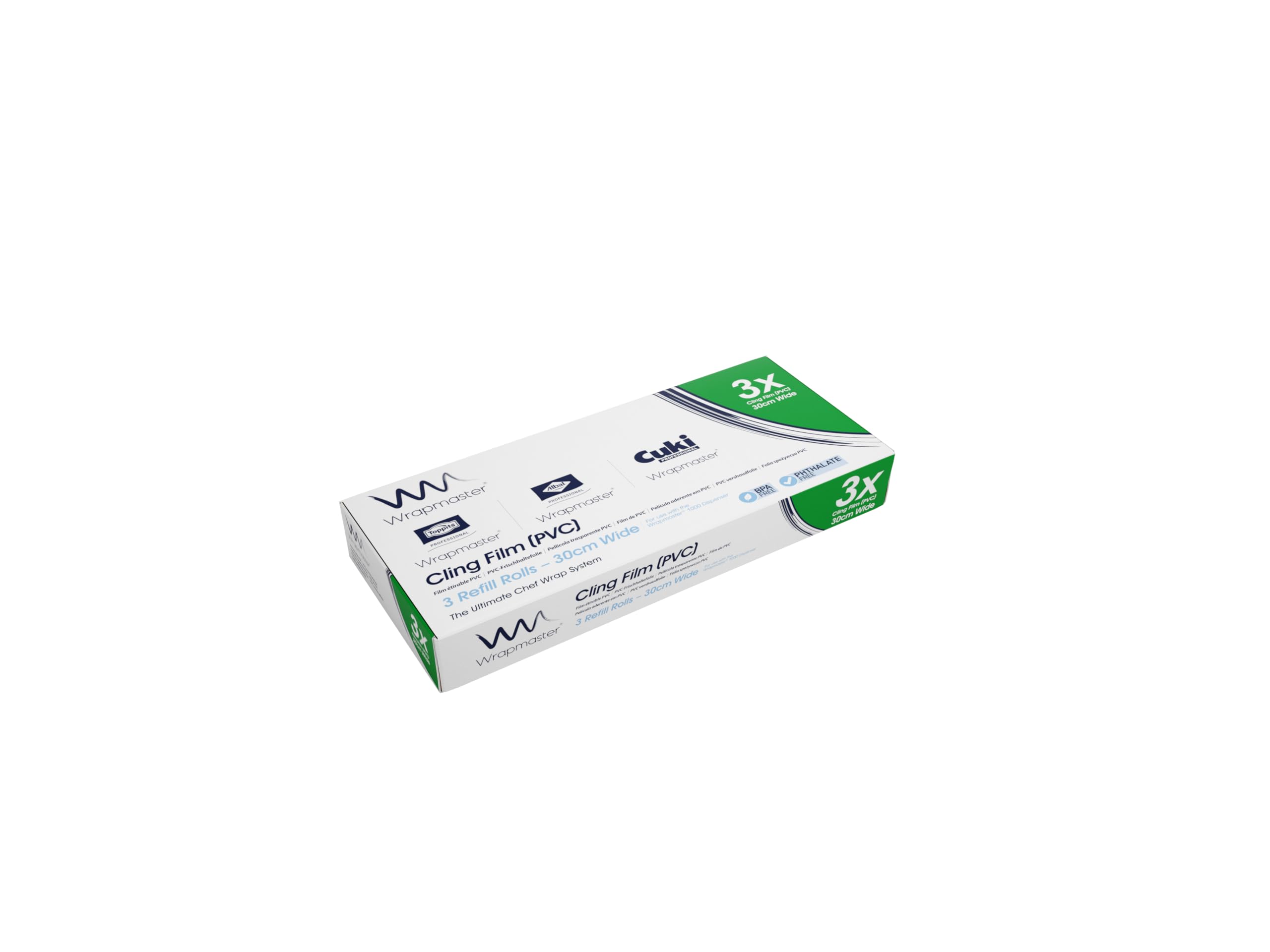 We Can Source It Ltd - Wrapmaster 1000 Cling Film – 30cm x 100m, 3 Rolls – Premium Kitchen Wrap for Professional Catering, Food Preservation, and Freezing – Compatible with Wrapmaster Dispensers