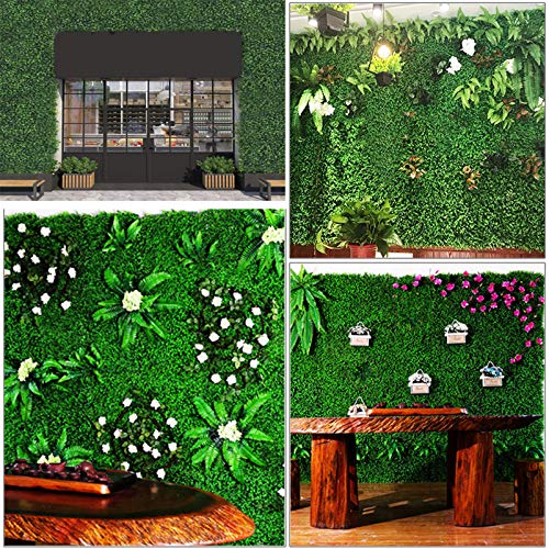 Mur d'herbe de haie topiaire artificielle pour décoration murale et terrasse - 4