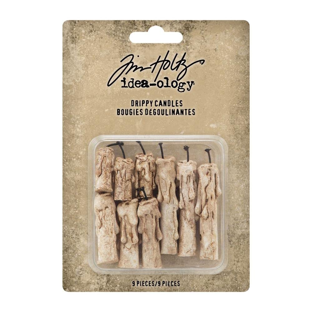 Tim Holtz - Advantus Idea-Ology Resin Drippy Candles 9/Pkg-1.125" to 2" Art Craft