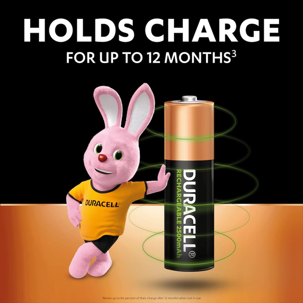 Duracell Piles Rechargeables AA, 2500mAh - 10 Piles