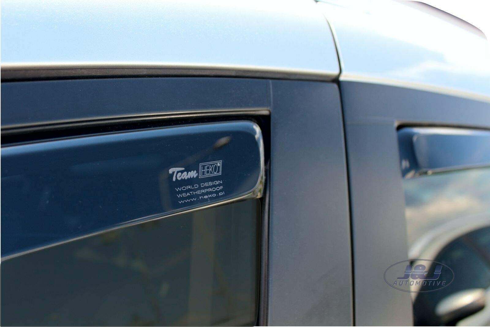 J&J AUTOMOTIVE Windabweiser passend für Mazda 5 5-Türer 2006-2018 4tlg, Heko Regenabweiser Vorne Hinten Getönt Dunkel Passform