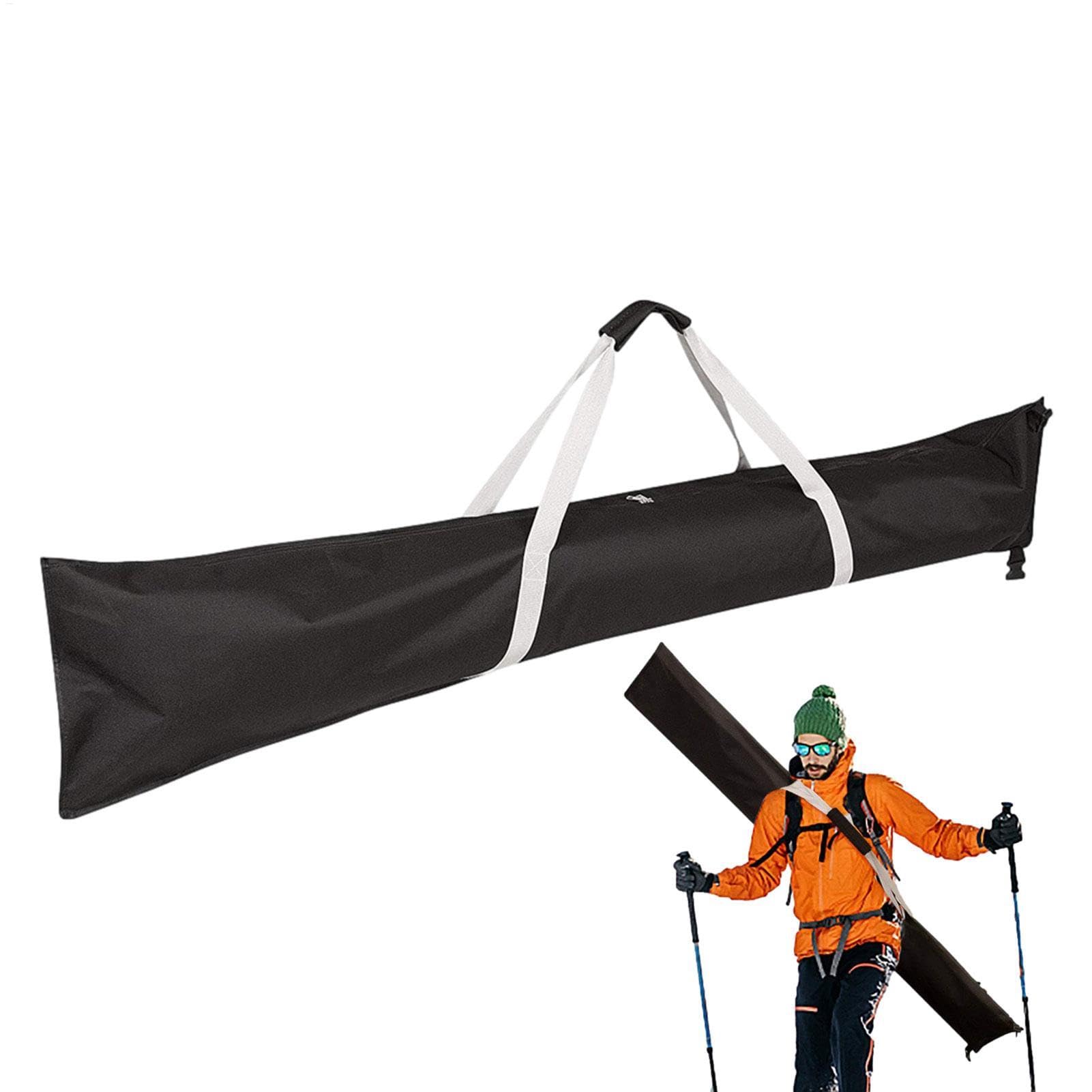 Ski Bag - for 1 Pair of Skis and Poles, Heavy Duty Padded Ski Bags for Air Travel, Carry and Store Equipment, 185cm