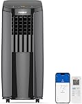 TOSOT 10,200BTU (6,200 BTU SACC) portatif Air Conditionneur, Smart Wifi Control, AC Unité avec déshumidificateur, ventilateur, kit de fenêtre pour faciliter l'installation, chambres froides jusqu'à 400 Pieds carrés brillants Series