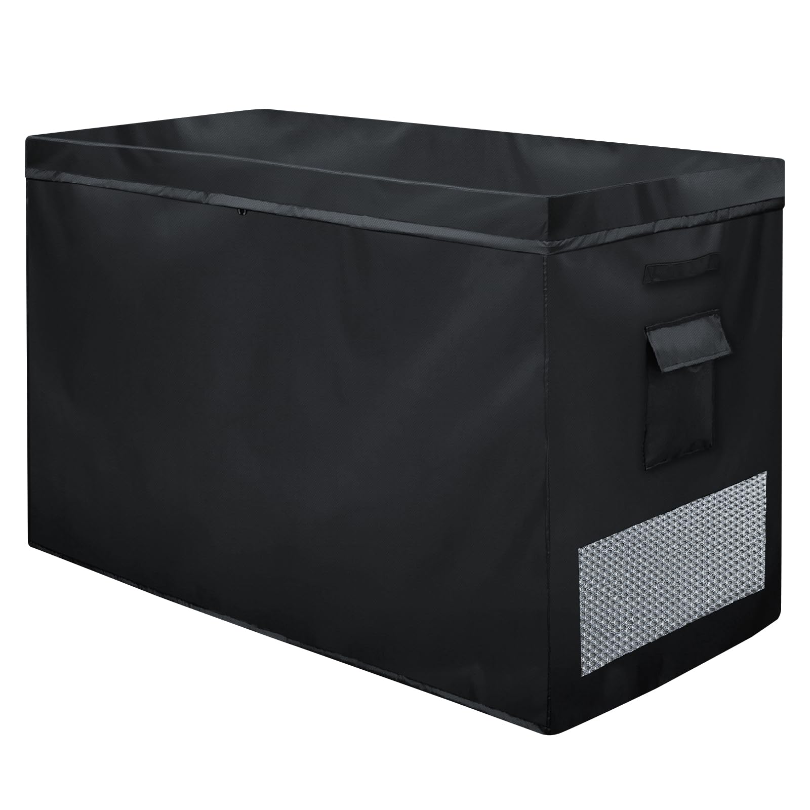 YANGSHILEI Chest Deep Freezer Cover for 14-16 cu ft Chest Deep Freezer Waterproof Dustproof ,Top with Zipper to Open UV Resistance Chest Deep Freezer Protector 56"W×29.5"D×36"(Black)