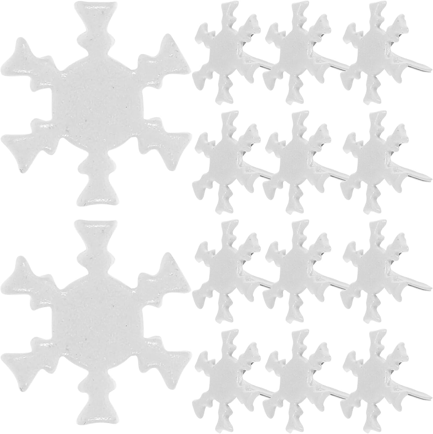 ULTECHNOVO 300pcs Mini Snowflake Metal Brads 2-Prong Paper Fasteners for DIY Crafts Scrapbooking and Christmas Card Making