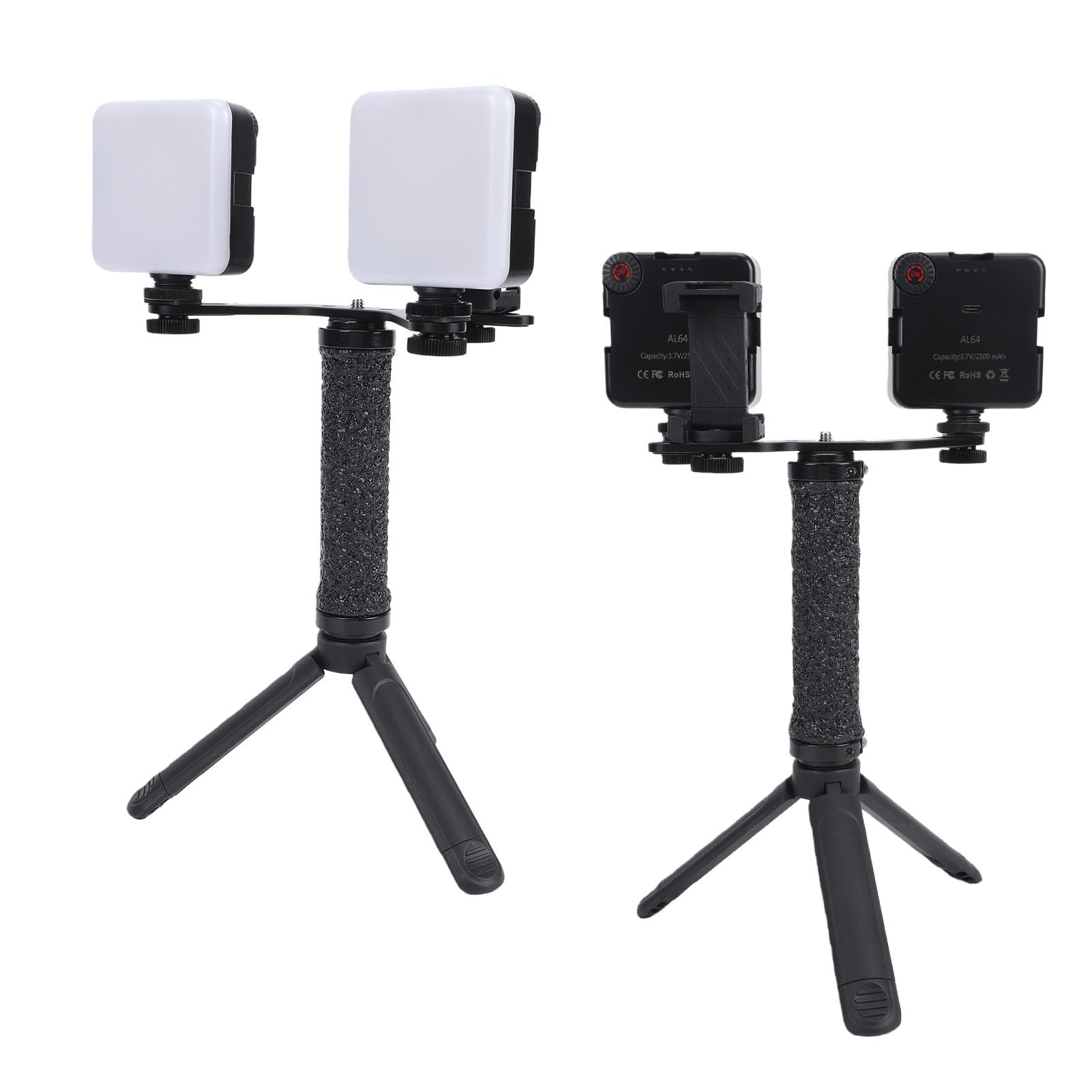 Cryfokt Luz Selfie para Teléfono, Luz de Vídeo LED Recargable 5600K Regulable, de Relleno para Teléfono con Soporte Ajustable y Clip para, para Grabación de Vídeo Vlogging Reuniones de Maquillaje
