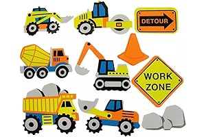 Foam Construction Peel and Stick Stickers