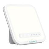 HappyLight Mini - Portable & Compact Light Therapy Lamp with 10&comma;000 Lux&comma; UV-Free&comma; LED Light with Adjustable Brightness - Boost Mood&comma; Enhance Sleep&comma; & Focus - Small Sun Lamp for Winter Blues