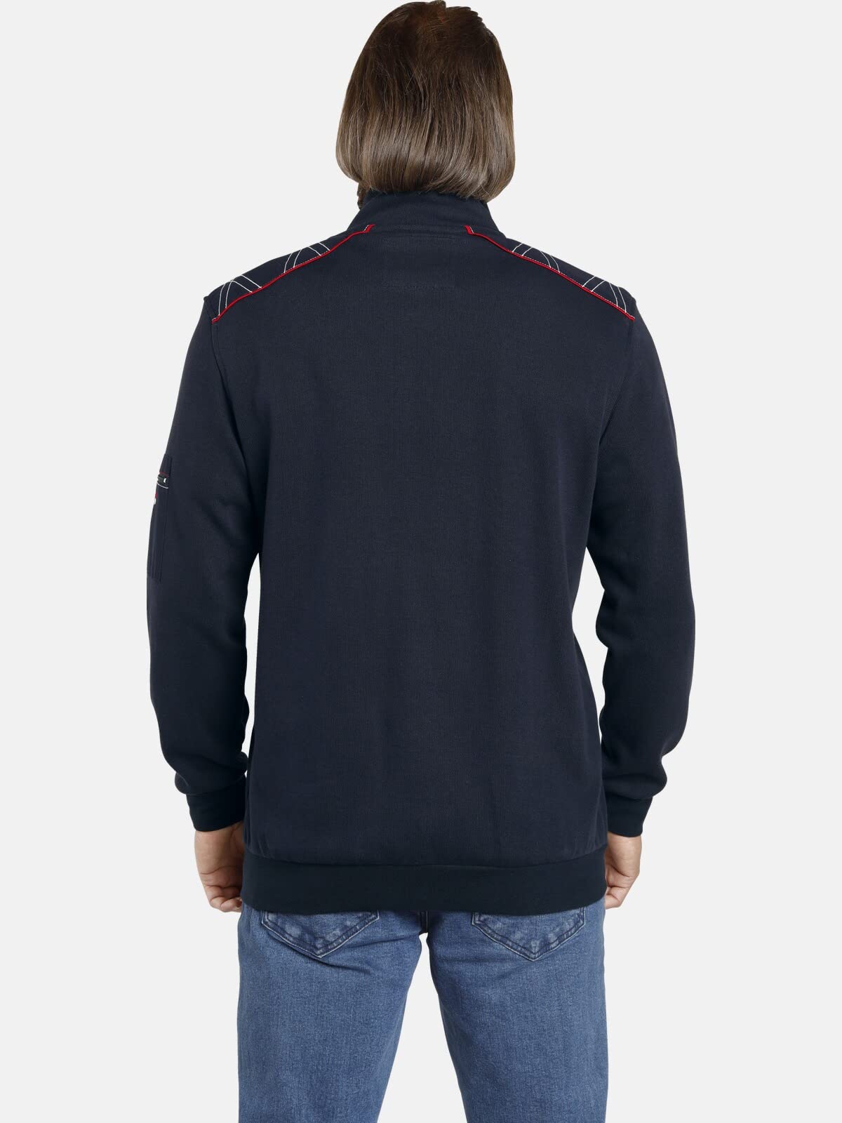 Jan Vanderstorm Herren Sweatjacke Atli | | reine Baumwolle | große Größen L-7XL