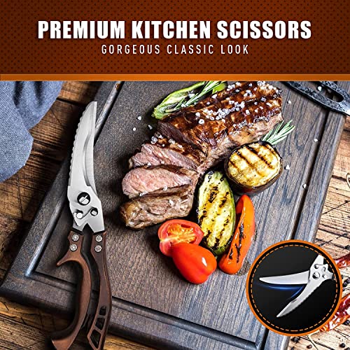 Dream Reach Heavy Duty Poultry Shears With Serrated Edge - For Chicken, Bone, Meat, Turkey, Fish - No Rust, Spring Loaded, Stainless Steel Kitchen Scissors thumb #6
