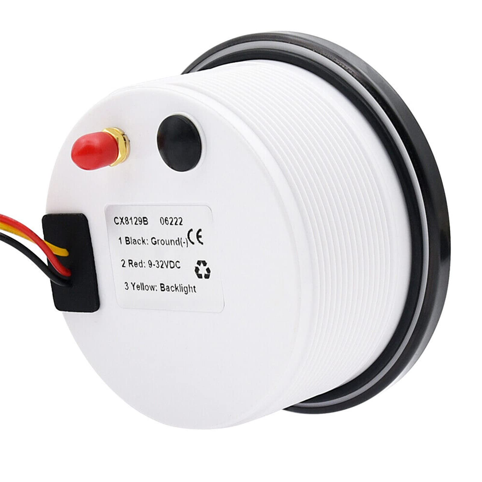Geloo 85MM Compteur de Vitesse GPS, 7 Couleurs Rétroéclairage 0-120km/h Odomètre Compteur de Vitesse pour Moto, Bateau, Voiture, Camion, Avec Antenne GPS