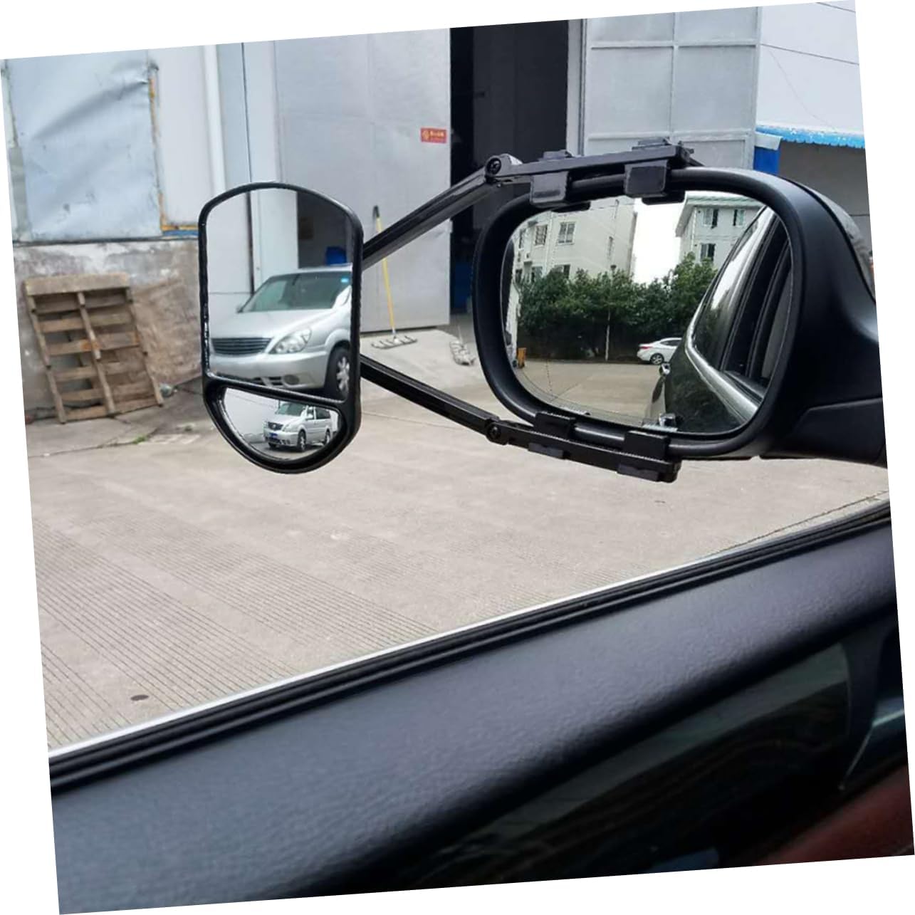 ABOOFAN Adjustable Clamp-On Towing Mirror Extension for RVs and Trucks Side Mirror Extender for Enhanced Visibility When Towing Trailers and Vehicles