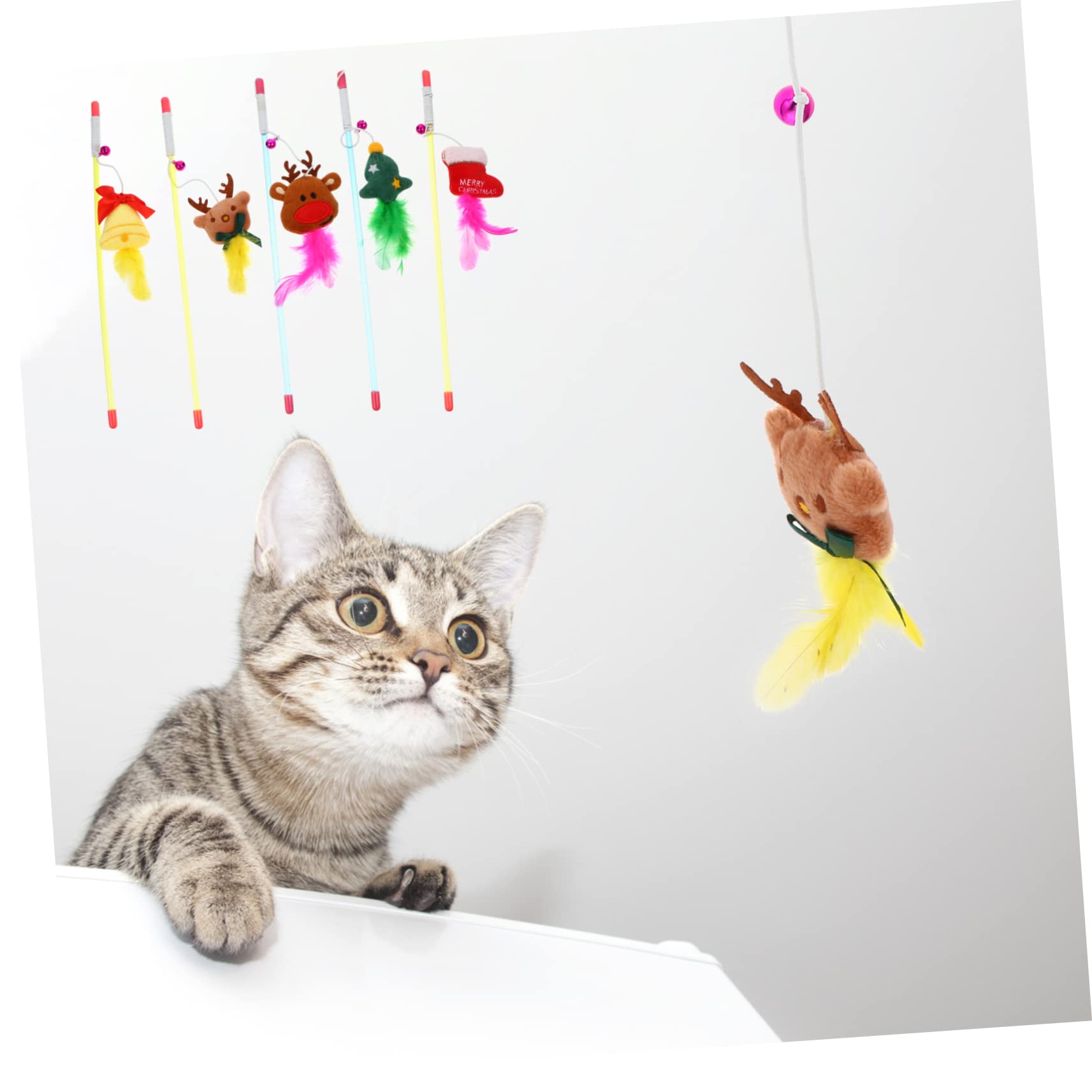 VANZACK 15pièces Jouets à Clochettes pour Chats De Teasing Interactive Accessoires De Jeu pour Chats Intérieur