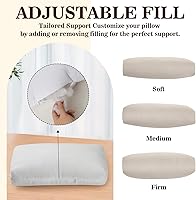 Vista 34 de Almohada para Reposacabezas de Sillón Reclinable, Almohada de Soporte Ajustable y Cómoda para Cuello y Cabeza, Reposacabezas de Terciopelo Suave