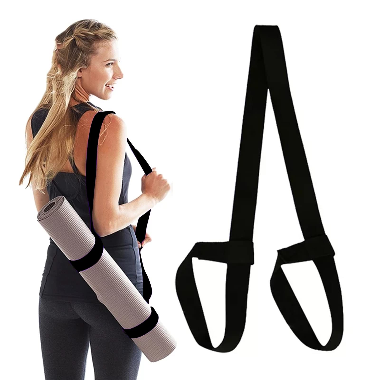 Cinghia Tappetino Yoga,Tracolla per Yoga,Tracolla per Materassino da Yoga, per Yoga, Pilates, Esercizi, Aerobica, Tappetino Esercizi Sport