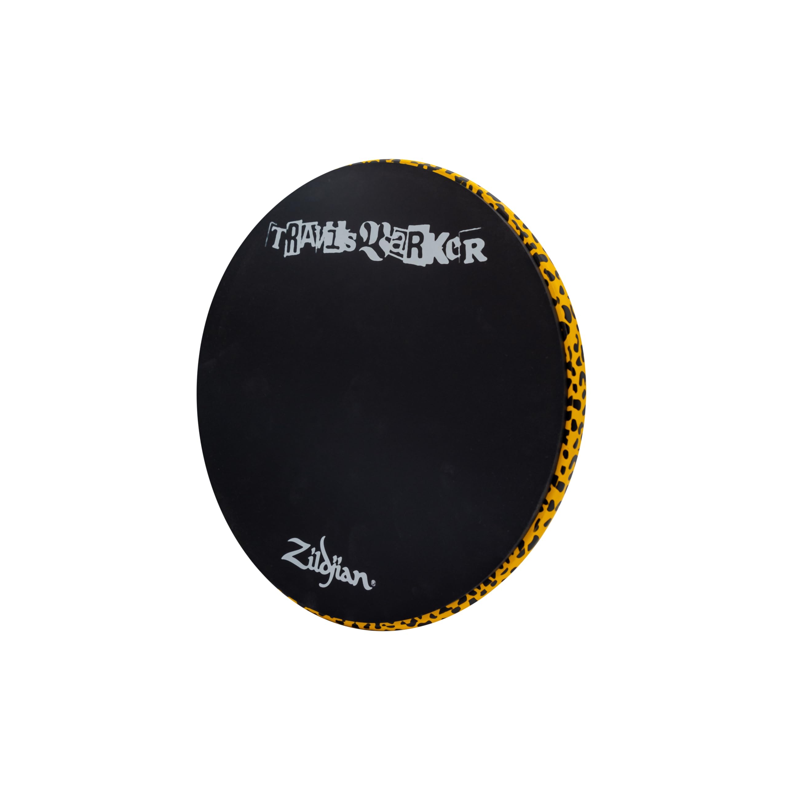 ZILDJIAN - Travis Barker Signature Practice Pad 12" - Pad da allenamento dual-surface in silicone e foam, base antiscivolo con stampa cheetah