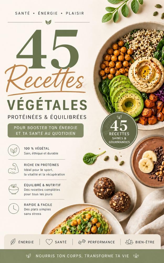 45 recettes vegan ultra protéinées (45 recettes végétales t. 1) (French Edition)
