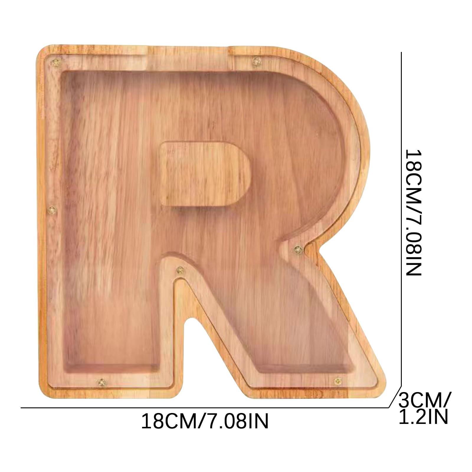 Grande Salvadanaio Per Bambini, Ragazzi E Ragazze, In Legno Personalizzato Con Lettere Dellalfabeto Ritagliate Salvadanaio Salvadanaio Salva~p113973174