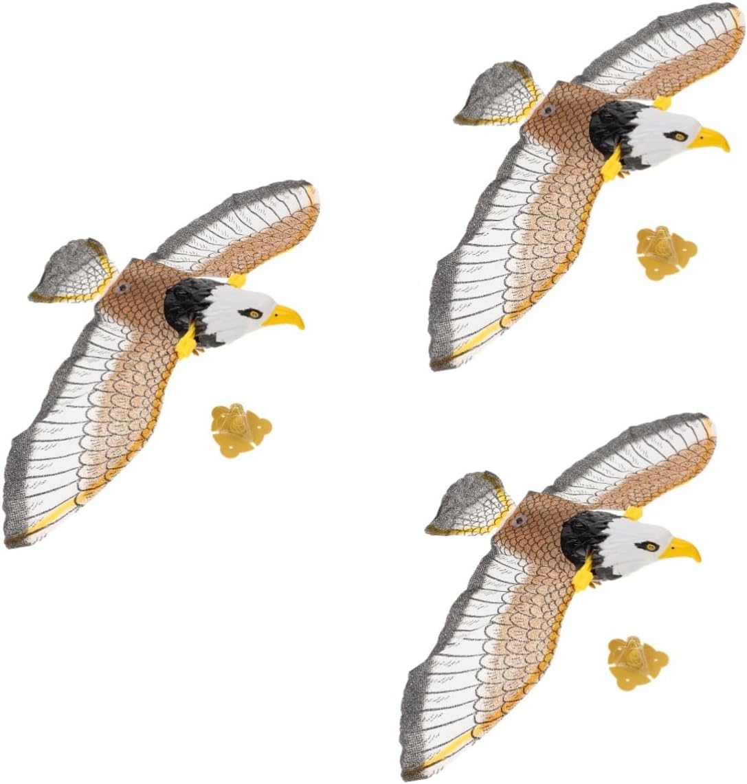 Toyvian3pcs Electric Bird Toys Toy Bird Figures Eagle Airplane Toys Electronic Flyings Eagle Electric Eagle Plaything Eagle Statue Automatic Hanging Eagle Toy Eagle Balances Eagle Toy Abs