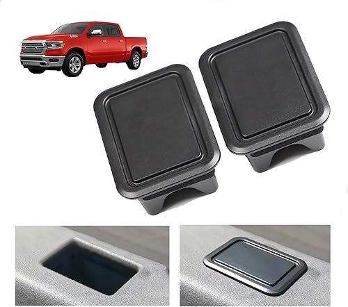 2023 Ram 1500 - Fundas de bolsillo para estaca de riel de cama, compatibles con tapones traseros para camiones Dodge Ram 2019-2023