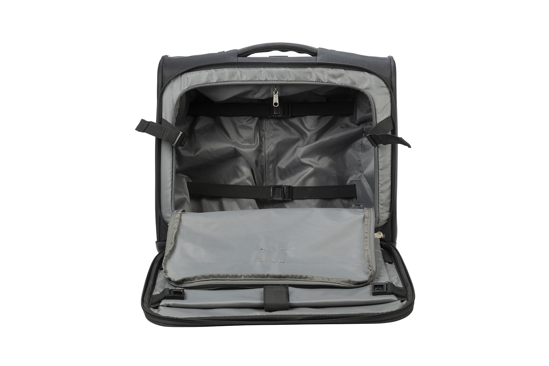 Tucano – Trolley per computer 14 e 15,6'' – 4 ruote 360°, scomparti spaziosi, spazio viaggio, manico telescopico retrattile, tasca anteriore e posteriore, Nero, Moderno