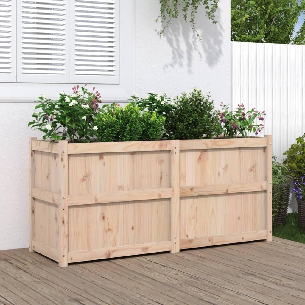 vidaXL Plantenbak 150x50x70 cm massief grenenhout