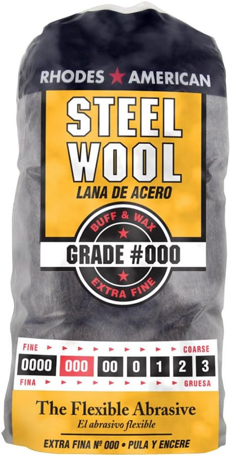 Homax - 33873210009 Steel Wool, Extra Fine Grade #000, 12 Pads