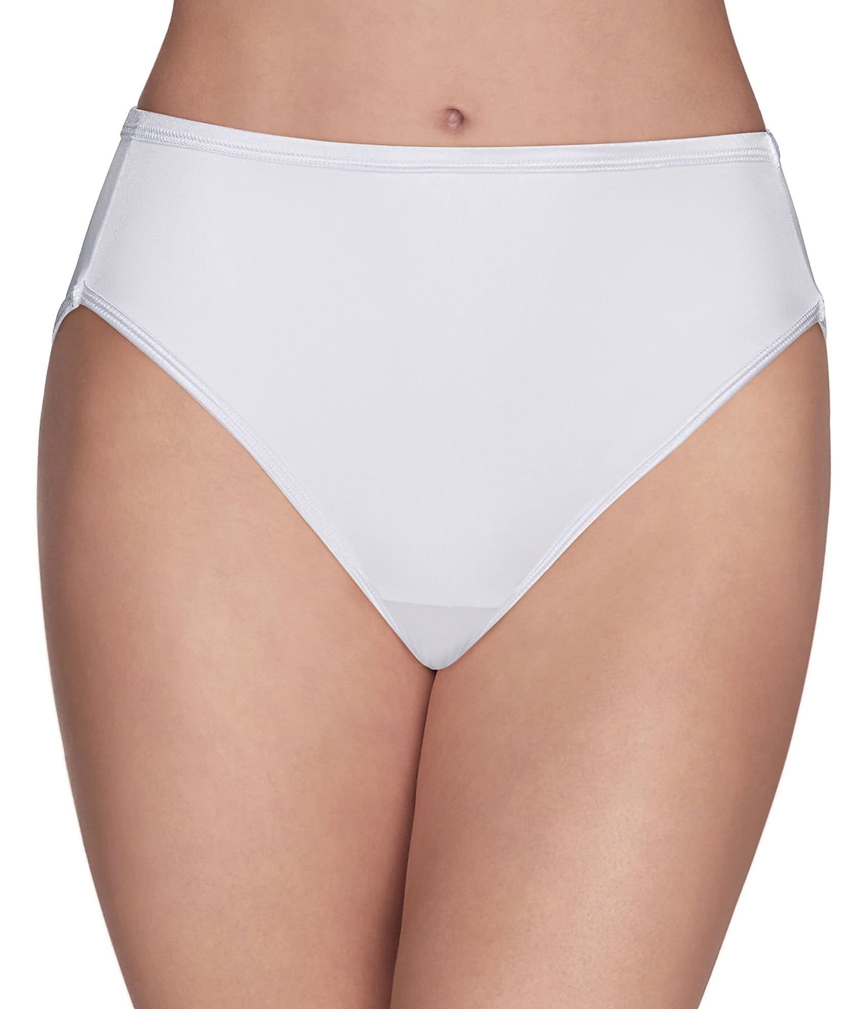 Vanity FairWomen's Illumination Hi Cut Panties, Silky Stretch & Satin TrimOEKO-TEX STANDARD 100