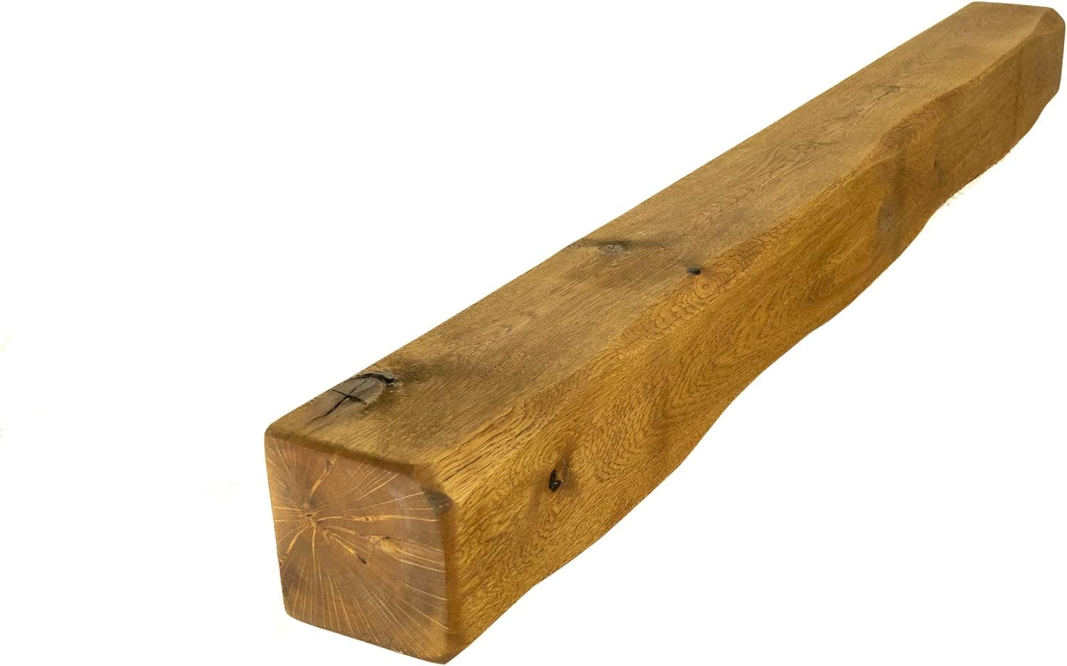 oakleys oak Genuine Solid Oak Beams for Fireplaces- Oak Floating Shelf for Home Decor- Rustic Shelves to Decorative Logs for Fireplace- Heavily Worked- Beam Size(90x12.5x12.5) Cm — image 1