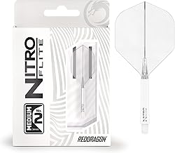RED DRAGON Darts - Nitro Flite Integrated Flight and Shaft System - No.2 Shape & Design - Available in Short, Intermediate and Medium - Variety of Colours - Professional Dart Accessories