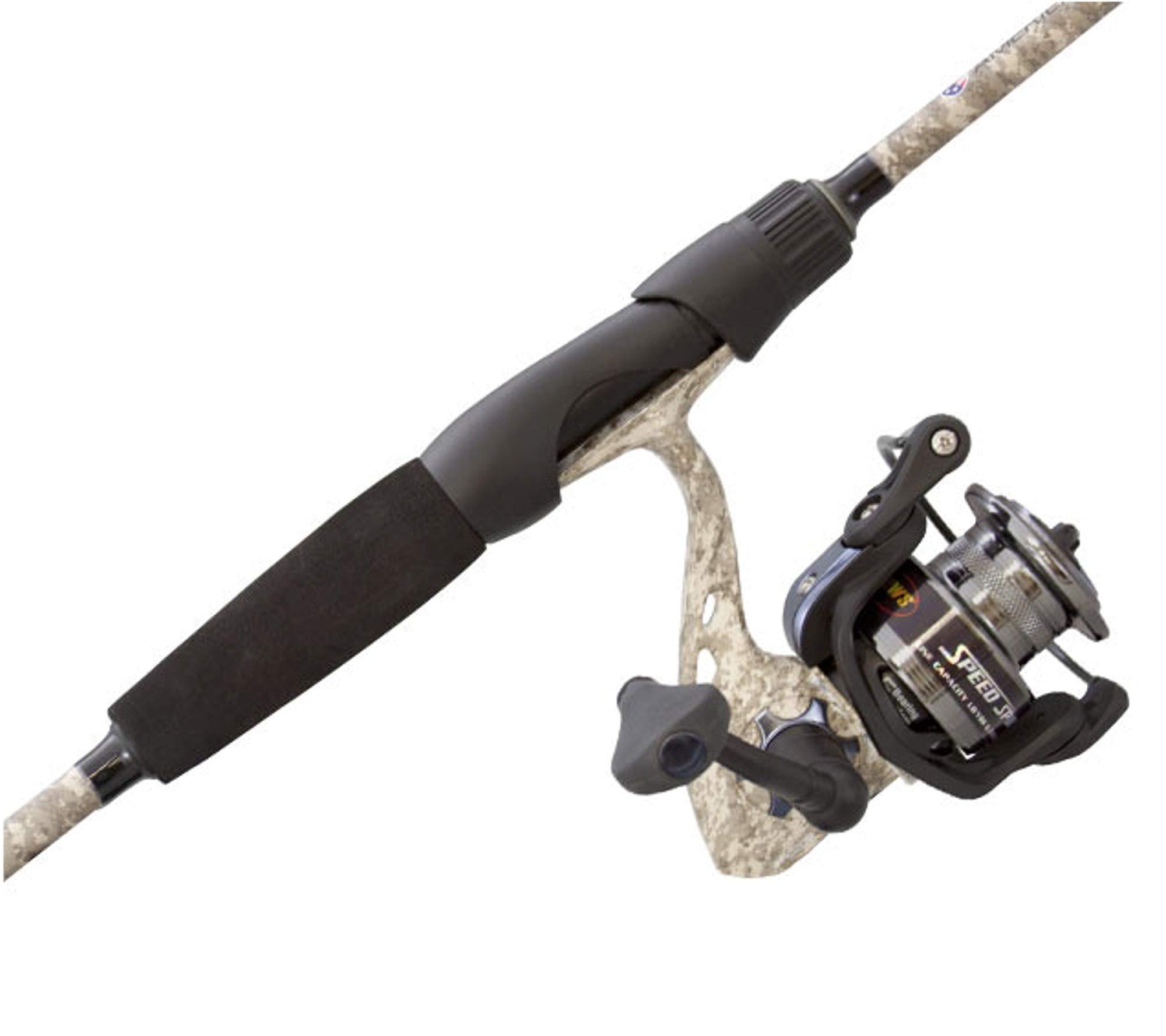 American Hero Camo 300 6.2:1 6'-2pc Med Spinning Combo IM7
