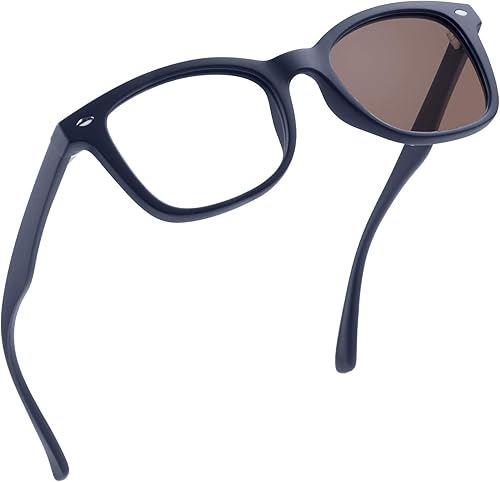 YEIN Lentes de bloqueo de luz azul, lentes de sol grises fotocromáticos, antifatiga ocular, lentes de lectura, lentes para mujereshombres, 06-2119