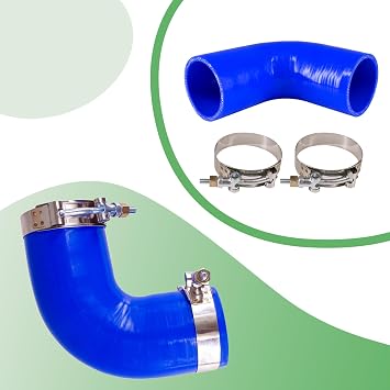 90 Degree Silicone Rubber Elbow Hose with Clamps Fits for Peterbilt Kenworth Paccar F04-6006