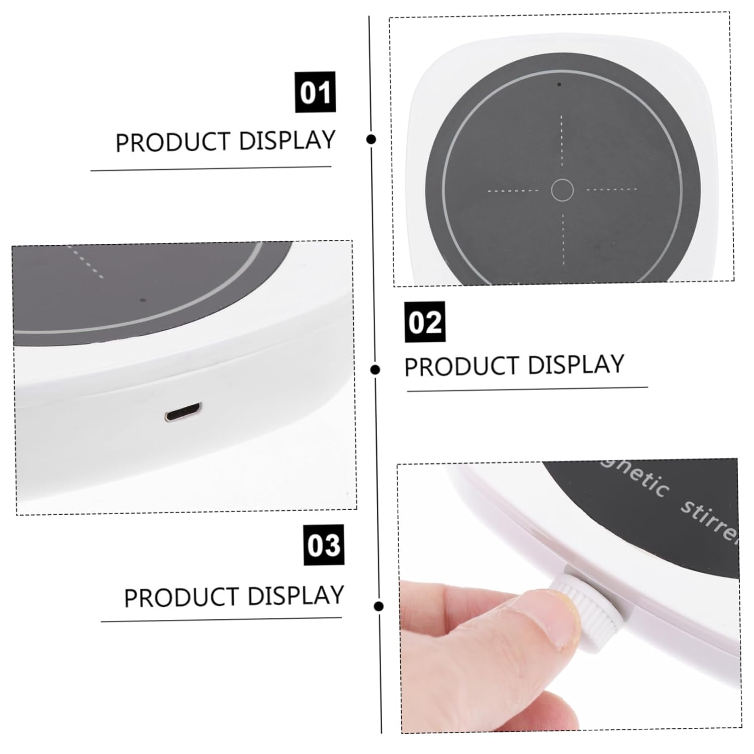 Magnetic Stirrer Compact Portable Stir Machine for Lab Home Classroom 1000ml Liquid Capacity