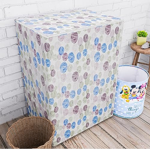 Image of Kuber Industries Dot Print Washing Machine Cover | Soft PVC Top Load Semi-Automatic Washing Machine Cover | Multi