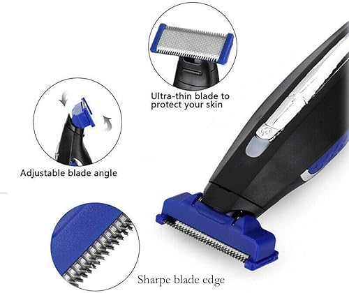 Miniatura 7 de Cabezal de repuesto para la versión antigua de Microtouch Solo para hombre afeitadora eléctrica micro recortadora (3 cuchillas de afeitar y 1