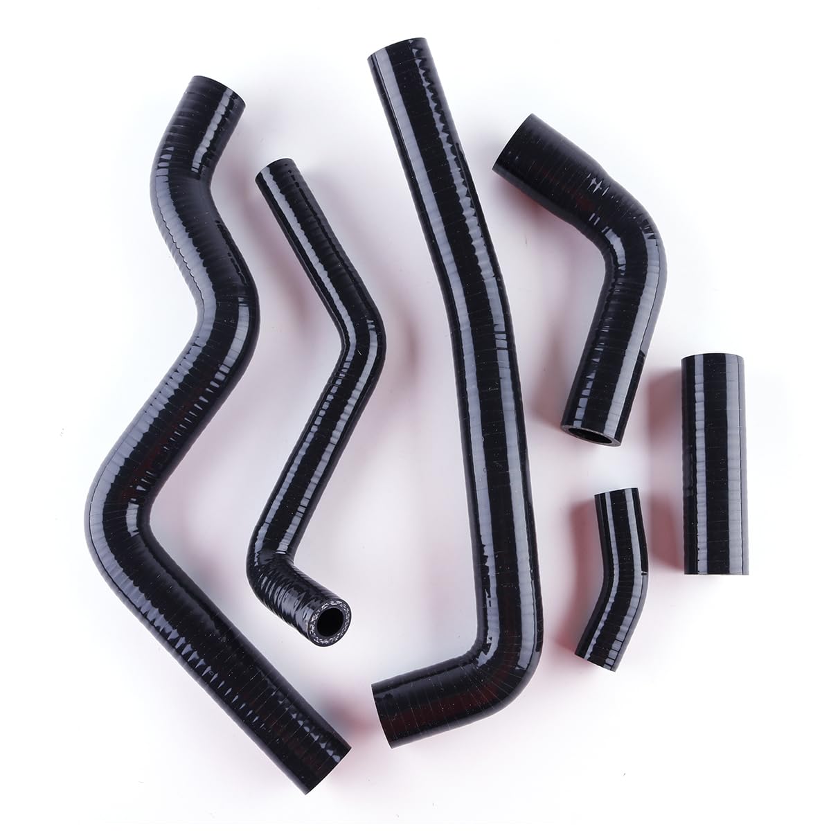 Per YAMA HA FZ6 S2 2008 Silicone Radiatore del liquido di raffreddamento 3 strati Kit tubo (nero)