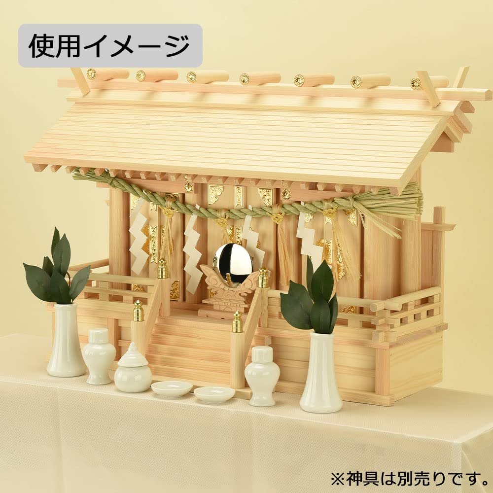 Amazon｜お仏壇のはせがわ 神棚 通し屋根 三社 中 桧 日本製 国産 三社 