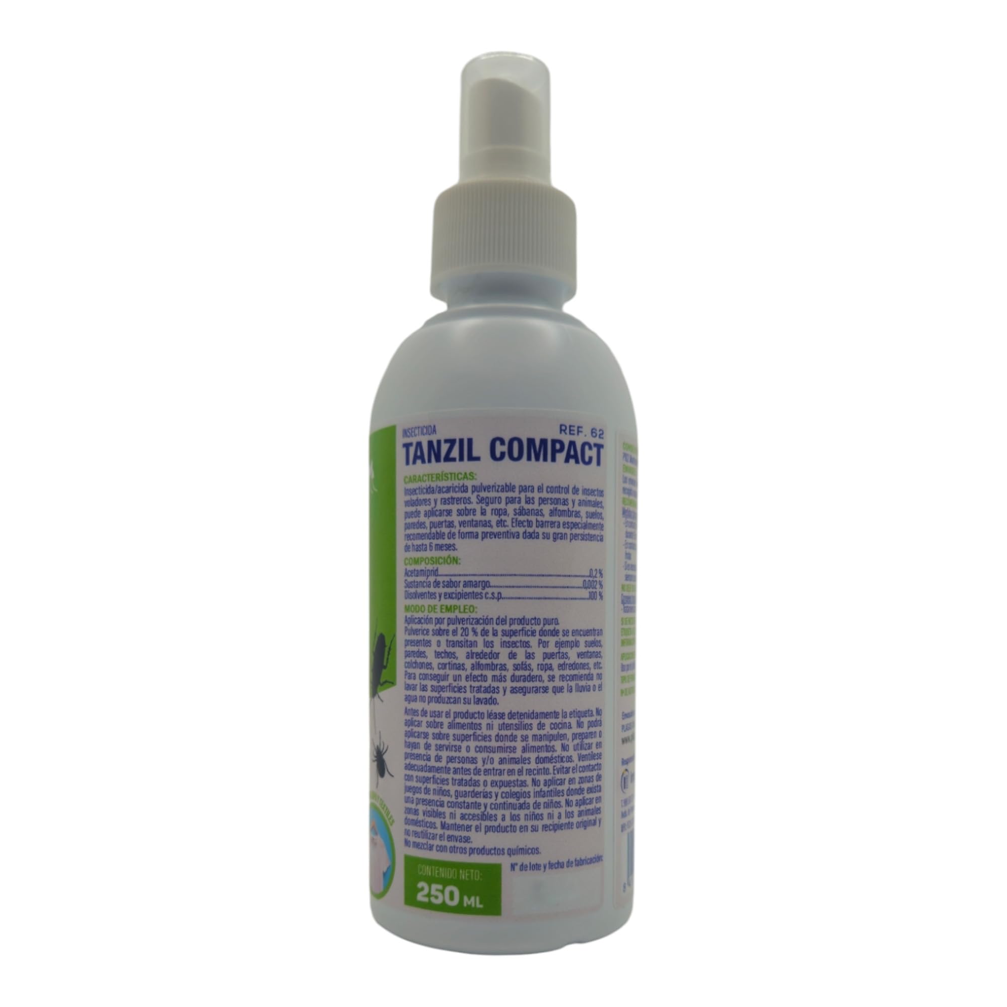 ACETAMIPRID Spray Anti Ácaros y Anti Chinches e Insectos en Tejidos | Insecticida para Maletas de Viaje | Persistencia de 6 meses | 250ml