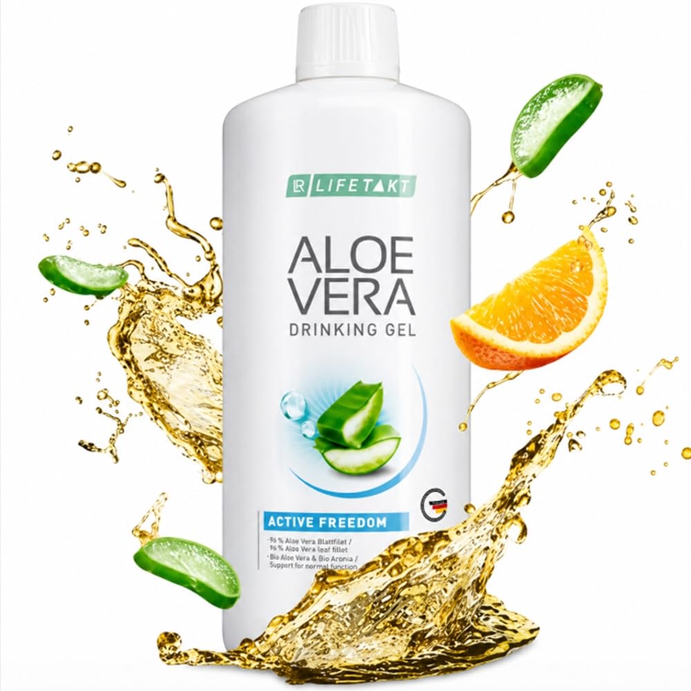 ALOE VERA GEL BEBIBLE FREEDOM, DRINKING GEL ACTIVE FREEDOM, 1000 Ml. Bebida, Jugo, Zumo, Sin Pasteurizar, Sin Edulcorantes, Ayuda a la Salud Gastrointestinal, Sistema Inmunitario y ante la Fatiga