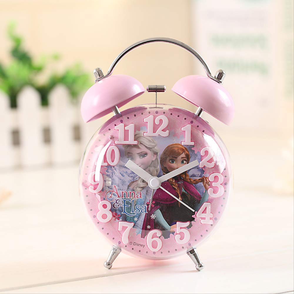 CLock WANMARCute children cartoon alarm clock creative night light mute student bedside metal simple multi-function small alarm alarm alarm 6 Alarm clock (Color : 7)