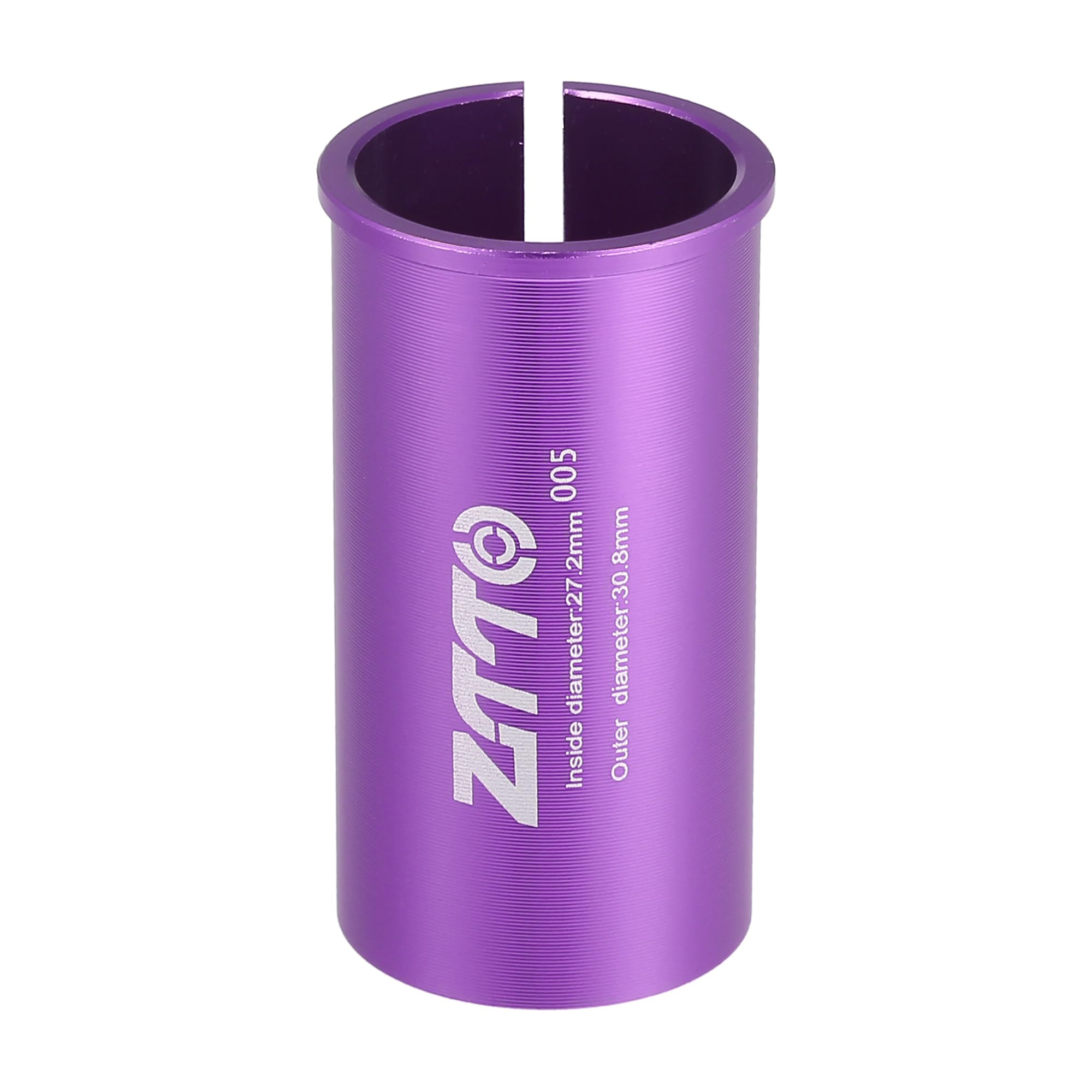 A ABSOPRO Seatpost Shim Adapter Durable 27.2mm 1.07" ID 30.8mm 1.21" OD Bike Seatpost Tube Reducing Sleeve Bushing Bicycle Accessories Aluminum Alloy Purple