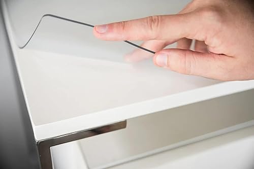 Protector de mesa transparente, hecho en Estados Unidos, seguro, 20 x 36 pulgadas, vinilo suave ultra transparente de 0.079 in de grosor, cubierta